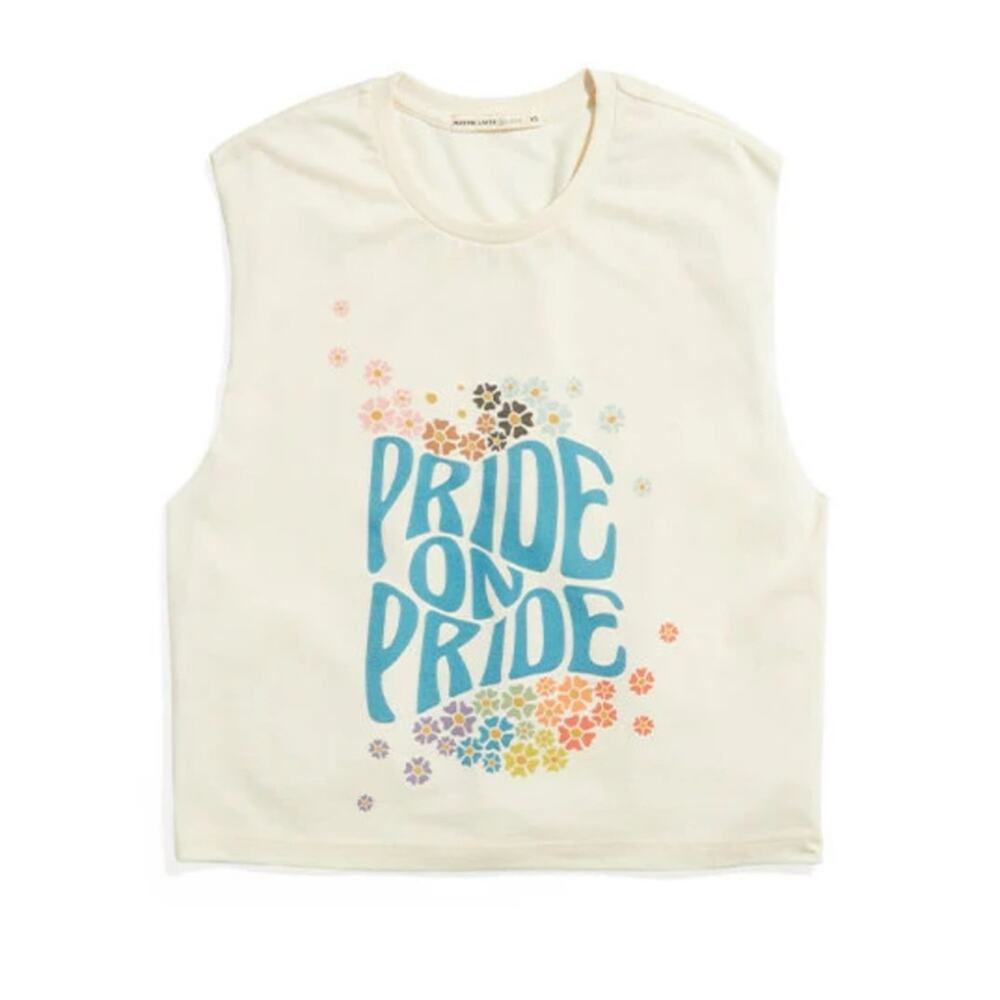 Marine Layer Pride Muscle Tank Flower Power LGBTQ Unisex Men's Women's Sz Large
